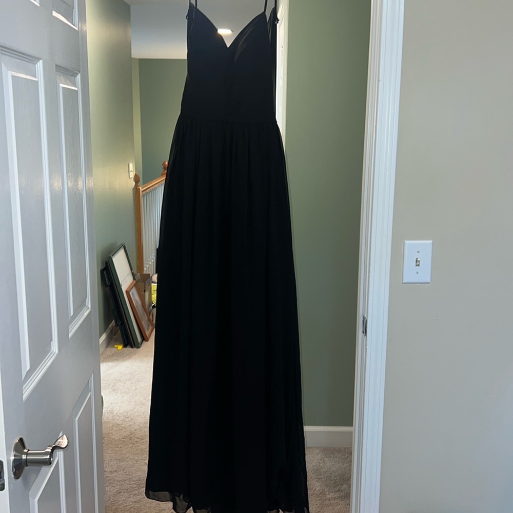 Azazie black bridesmaid dress in great condition!
